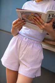 Classic Boxer - Lilac Stripe