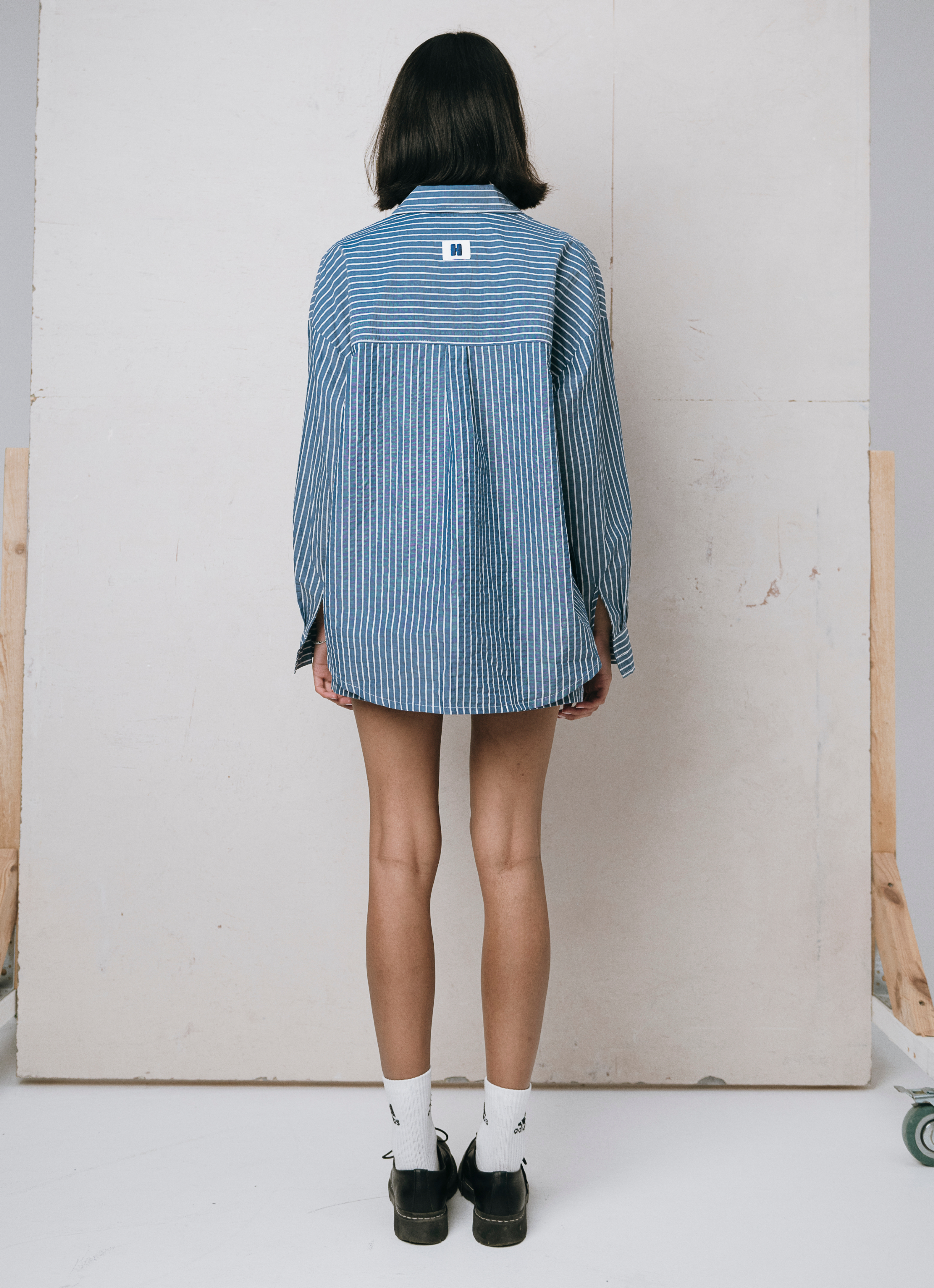 Oversized Shirt - Midnight Blue Stripe - COMING SOON