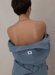 Oversized Shirt - Midnight Blue Stripe - COMING SOON