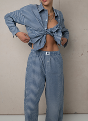 The Classic Long Pant - Midnight Blue Stripe - COMING SOON