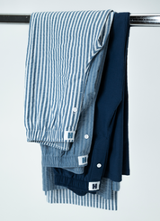 Classic Long Pant - Striped Adriatic Blue
