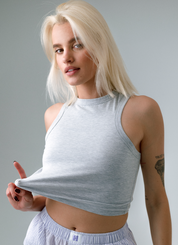 Everyday Racer Tank Top - Pearl Gray